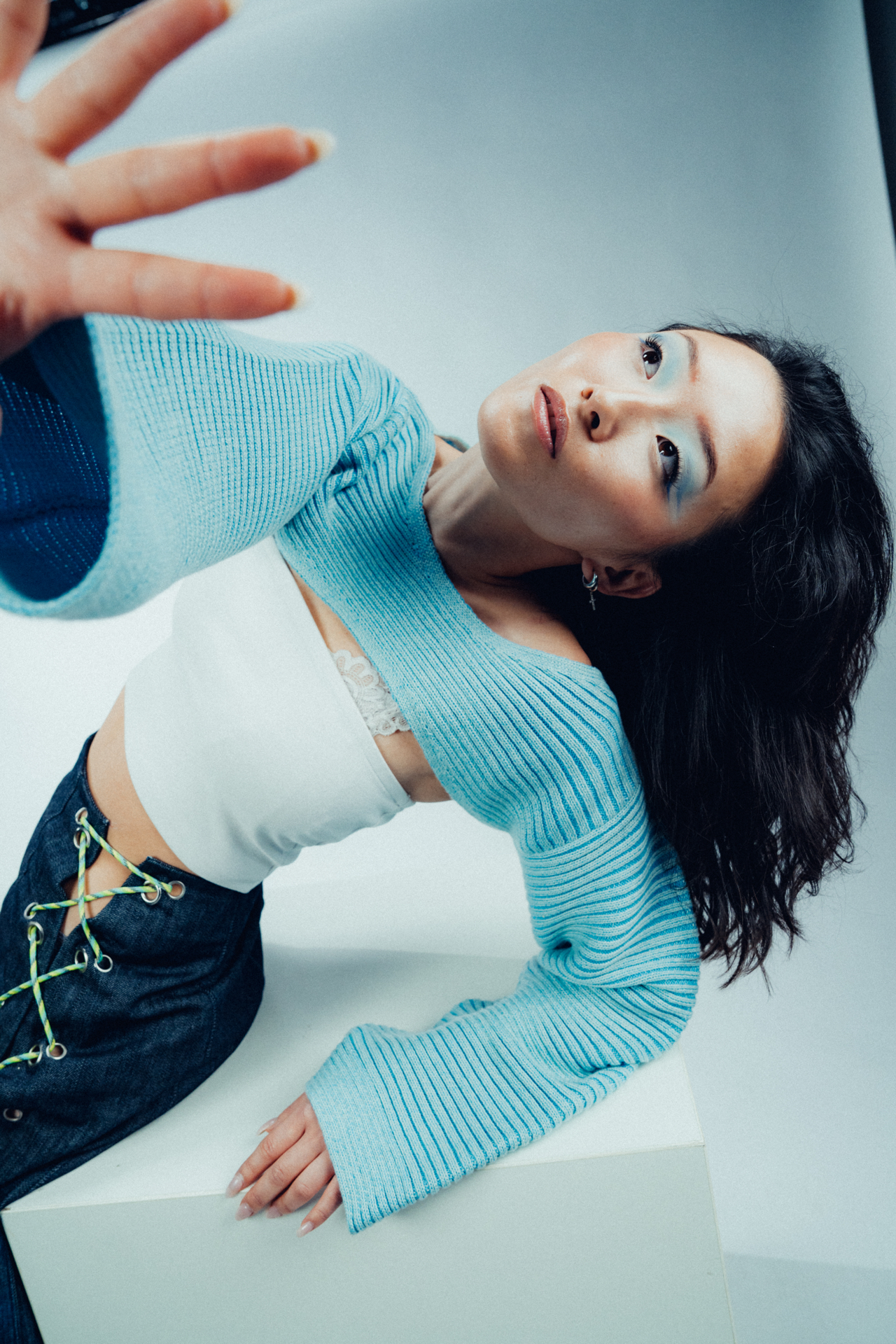 Studio editorial in knitwear